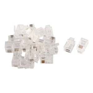 RJ9 4P4C Cavo Telefonico Fine Telefono Adattatore Connettore Spina 20pz - Foto 1 di 6