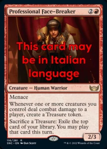 MTG PROFESSIONAL FACE-BREAKER FOIL EXC - SPACCAGRUGNI PROFESSIONISTA 116 - SNC - Imagen 1 de 1