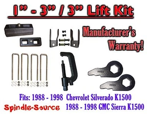 Torsion Level 3" FORGED KEYS+EXT+3" Blocks + TOOL FOR 88 - 98 Chevrolet GMC 1500 - Picture 1 of 1