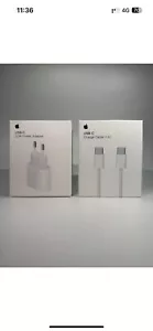 Original Apple 20W USB-C Netzteil Ladegerät + Ladekabel USB-C iPhone 15 iPad - Bild 1 von 6