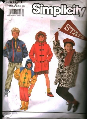 9871 Vintage Simplicity Sewing Pattern Girls Mid Length Lined Jacket OOP Sew L - Image 1 of 2