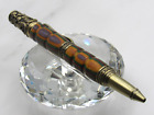 VICTORIAN MULTI WOOD TWIST BALL POINT PEN WITH CIRCLES AROUND BODY