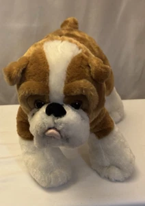 Costruisci un Orso Bulldog Inglese Marrone Bianco Boxer Peluche Cucciolo Cane Imbottito 15" - Foto 1 di 11