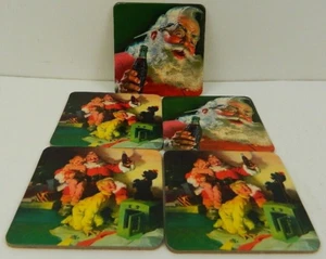 Vintage Coca Cola Cork Back Coasters Lot of 5 - Picture 1 of 4