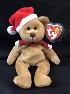 Ty Beanie Baby -1997 ORSACCHIOTTO NATALIZIO l'Orso con ETICHETTE Natale-Ritirato-OTTIME CONDIZIONI - Foto 1 di 2