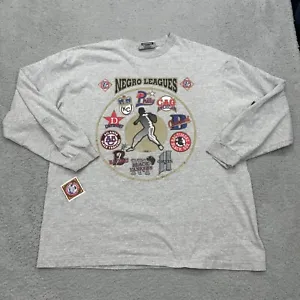 J-Head NLBM Negro Leagues Team Shirt Mens Large Baseball Gray Long Sleeve Casual - Picture 1 of 14