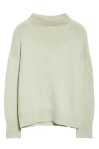 NWT $395 VINCE Marled Funnel Neck Wool Blend Sweater XL Extra Large Celery NEW - Picture 1 of 15