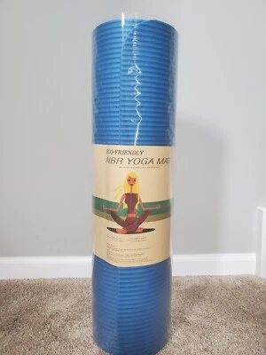 New Blue Yoga Mat Non Slip NBR Yoga Mats Exercise Mat Eco Friendly Workout Mat - Image 1 of 2