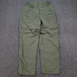 Vintage Bimini Bay Pants Women 14 Green Convertible Nylon Outdoor Hiking Camping - Picture 1 of 11