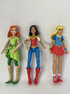 DC Comics Super Hero Girls Poison Ivy Super Girl Wonder Woman Figure Doll Lot - Picture 1 of 8