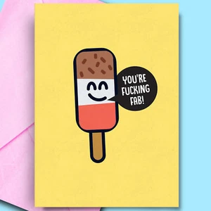 Tarjeta de cumpleaños humorística You’re Fab! Comedia humor insultante mejor amigo hermano - Imagen 1 de 3