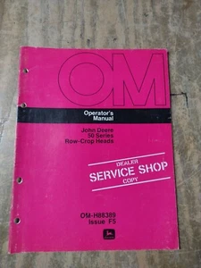 Manual de operador John Deere 50 filas de cabezales de recorte OM-H88389 21JS-1424-M8 - Imagen 1 de 1