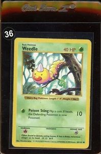 Pokémon Card Weedle Base Set 69/102 SHADOWLESS LP-NM - Picture 1 of 2