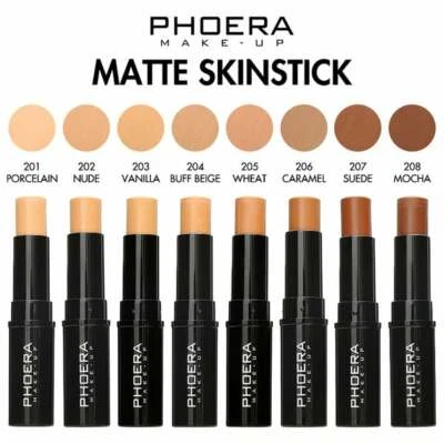 PHOERA Matt Abdeckstift Kontur Makeup Stick Erhellung Haut Farbe Lang Öl Control