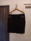 Lauren Ralph Lauren Women's Skirt Size 14 Solid Black Cotton Blend EUC
