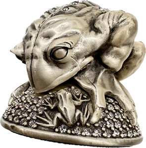 Ich bin Edgar Berebi Mein sehr seltener s/p Frosch Kunstobjekt Skulptur Papierbeschwerer - Bild 1 von 8