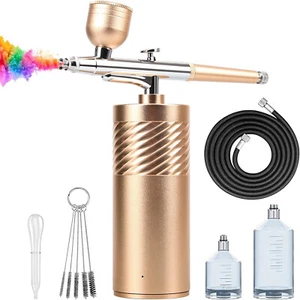 Cordless Airbrush-Kit Rechargeable Airbrush Compressor-Nail Airbrush Machine - Photo 1 sur 8