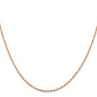 14K Rose Gold 14 inch 1.5mm Rope Chain Necklace