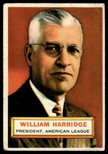 1956 Topps Baseball # 1 Will Harridge AL President GD - Picture 1 of 2