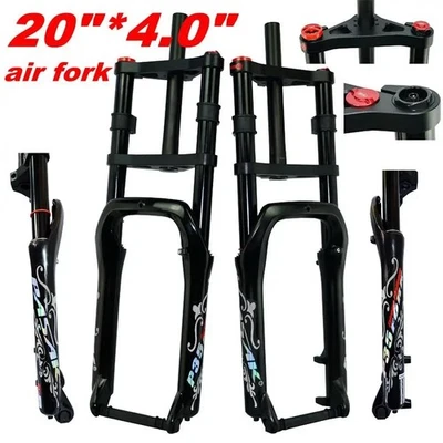 Double Shoulder Fat Tire Bike Air Fork 20er Snow Mountain Bicycle Front Fork - Image 1 of 4
