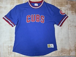 Chicago Cubs camicia uomo XL blu rosso MLB baseball Cooperstown retro retrò - Foto 1 di 10
