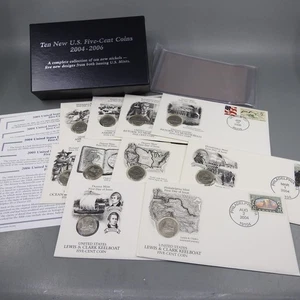 COMPLETE 2004-2006 Westward Journey Nickels Set 10 FDC P&D Mint Coins PCS COA - Picture 1 of 15