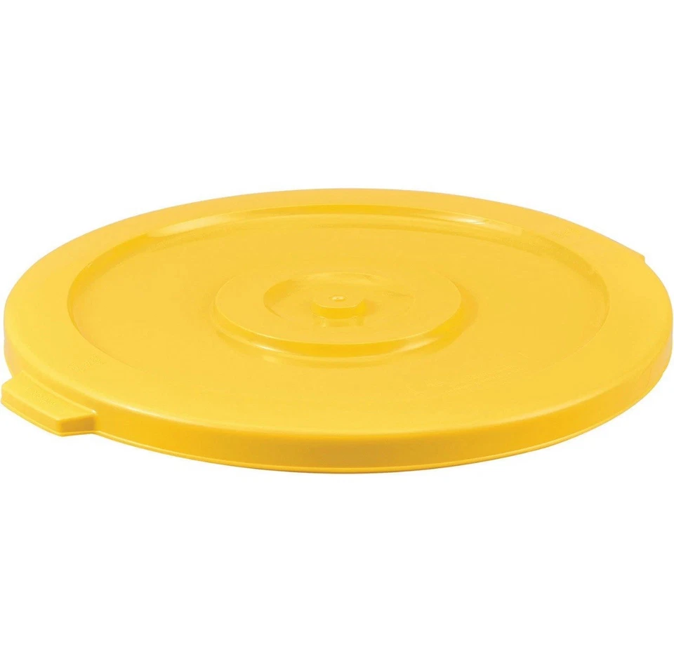 Industrial Plastic Trash Can Lid - 32 Gallon Yellow  Industrial 240461YL - Image 1 of 1