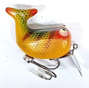 RARE UN-FISHED ORIGINAL VINTAGE HEDDON HI-TAIL PERCH LURE HI TAIL **NICE** - Picture 1 of 7