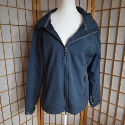 Chaqueta deportiva Free Country para mujer forrada de piel sintética con capucha larga cremallera frontal/bolsillos Foto 1 de 4