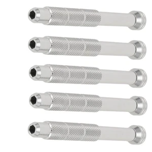 Ergonomic Aluminum Alloy Screwdriver Handle for 4mm Hex Bits Pack of 5 - Picture 1 of 12