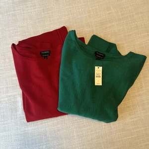 TALBOTS PURE MERINO WOOL SWEATER Bundle SIZE Small 1-Red (NWOT) 1- Green (NWT) - Picture 1 of 21