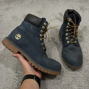 Timberland 6 Inch Premium Navy Blue Suede Boots Mens Size 8.5 Primaloft 400 Gramm - Bild 1 von 10