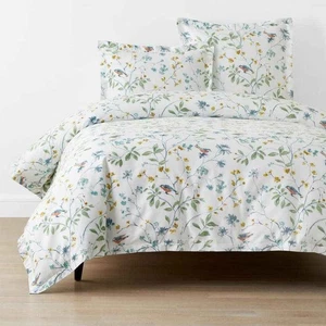 NEW The Company Store Bird in Spring Cotton Sateen Duvet Cover Queen $216.05 - Picture 1 of 2