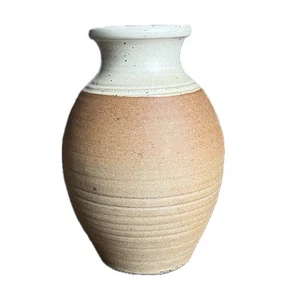 Eddie Hopkins Winchcombe Studio Pottery Celadon green and Unglazed Vase - Picture 1 of 5