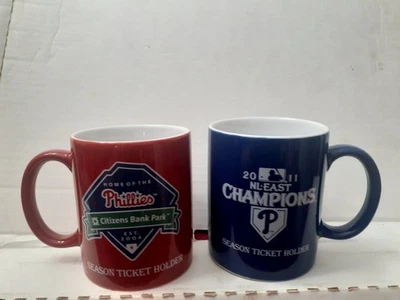2011 Season Ticket Holder NL East Champion 2 Mug Set - Image 1 of 2