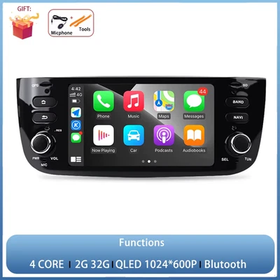 AUTORADIO ANDROID FIAT LINEA PUNTO EVO 2012-2015 CARPLAY WIRELESS GPS WIFI - Immagine 1 di 4
