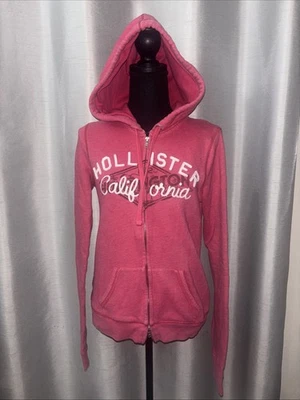 Hollister Vintage Pink Full Zip "Hollister California" Logo Y2K Streetwear Med - Image 1 of 4
