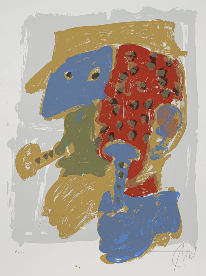 Markus Lüpertz handsigniert bezeichnet Siebdruck 77 x 64  cm, - Bild 1 von 4