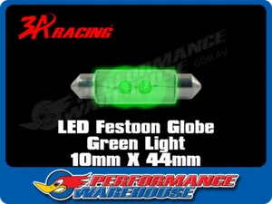 3A Racing Led Festoon Globe Green Light 10mm X 44mm - Picture 1 of 1