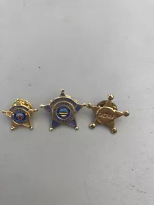 Lotto 3 spille risvolto stella Stark + Summit County Sheriff Shield spilla vice stella bambino - Foto 1 di 9