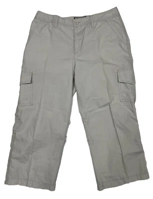 Pantalones capri cargo marfil para mujer Caribbean Joe talla 10 (medida 30x23) Foto 1 de 4