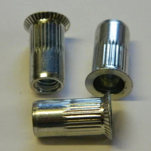 100 St. Blindnietmuttern M12 Stahl verz. Senkkopf ger. 1,5 - 4mm Einnietmutter - Bild 1 von 1