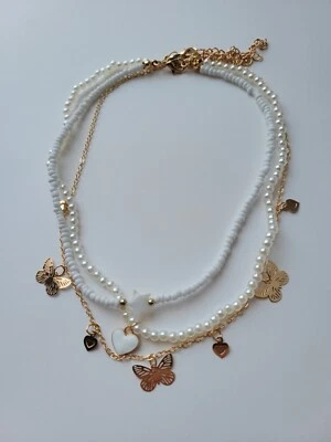 3 Piece Butterfly Star & Heart Beaded Necklace - Image 1 of 3
