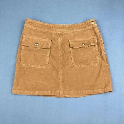 Frame Mini Corduroy Skirt Womens 29 Bailey Flap Pocket Tobacco Brown Preppy Boho - Image 1 of 4