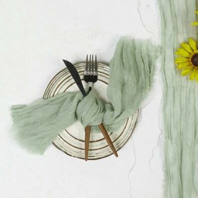 10 Gauze Cheesecloth Cotton Dinner Napkins Wedding Reception Party Decorations - Image 1 of 2