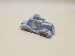 Lead Toy Army Cannon Tank on Old Rubber Wheels Vintage 30s 40s A85 - Picture 1 of 6