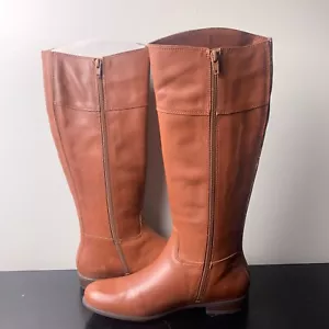 Ciao Bella Womens Luggage Vegetal Leather Renne Riding Boots Brown 7 M US - Picture 1 of 6