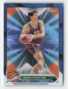 Refractores de baloncesto John Stockton 2023-24 Topps cromados #149 azules - Imagen 1 de 2
