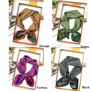 Bufandas cuadradas suaves de seda para mujer HZ-3041 - Imagen 1 de 11