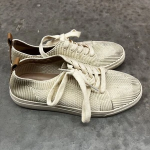 Womens Lucky Brand Shoes Size 7 Beige Sneaker Laddix - Picture 1 of 5